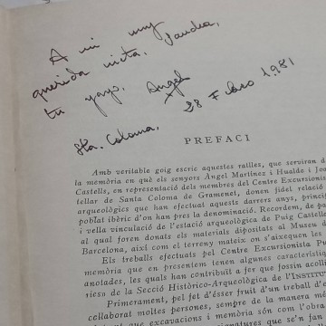 El poblat ibèric de Puig Castellar, Àngel Martínez i Hualde (firmat).