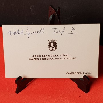 José María Güell güell, alcalde de Camprodón tarjeta de visita