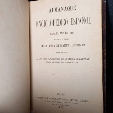 Almanaque enciclopédico español 1866.