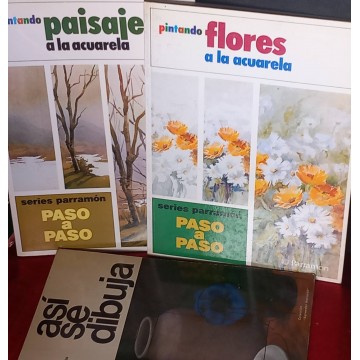 Pintando flores y paisajes a la acuarela + manual de dibujo.