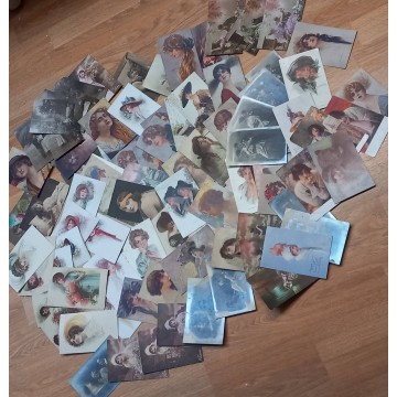 Lote 100 postales modernistas.