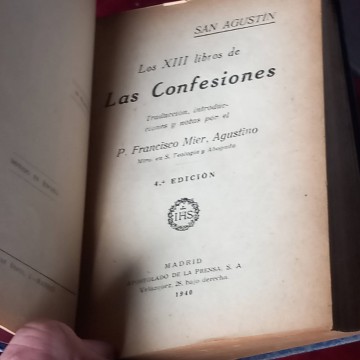 Los XIII libros de las confesiones, San Agustín.