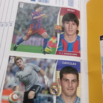 álbum vacío liga este 2006 07 con cromo de Messi nuevo bbva fútbol