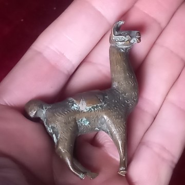 LLAMA ANDINA DE BRONCE.