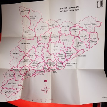 Mapa de las comarcas de Catalunya establecidas en 1936