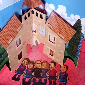 LA MASIA DELS CAMPIONS (POP UP).  barça Toons llibre libro barcelona