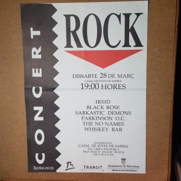 Cartel concierto años 90 Casal de Joves de Sarria
