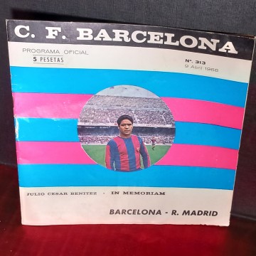 C.F. BARCELONA VS R. MADRID PROGRAMA OFICIAL 9 ABRIL 1968.