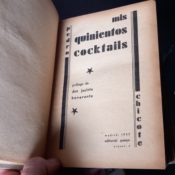 MIS 500 COCKTAILS, PEDRO CHICOTE libro coctelería coctails