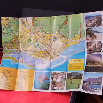 Folleto turístico Tenerife años 70 con mapa