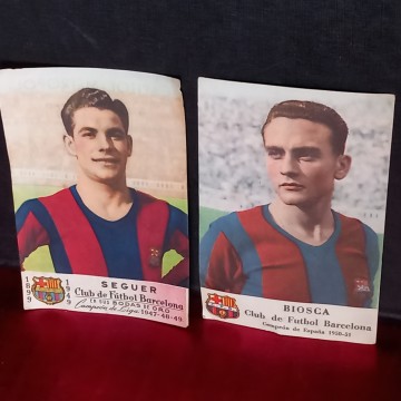 LOTE 2 ESTAMPAS SEGUER Y BIOSCA, CLUB DE FÚTBOL BARCELONA