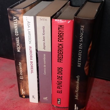 LOTE 5 NOVELAS DE MISTERIO.