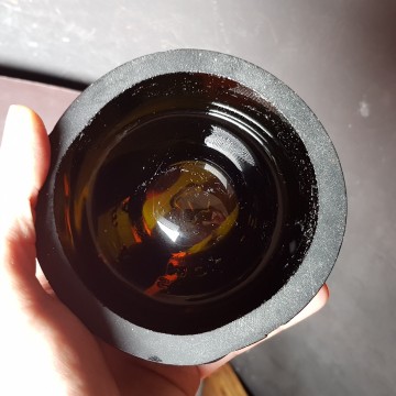 Cenicero de vidrio culo de botella Emilio Rabal, bodegas Agustí Torelló