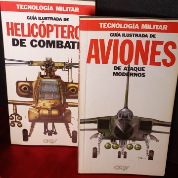 2 GUÍAS ILUSTRADAS DE AVIONES Y HELICÓPTEROS DE COMBATE.