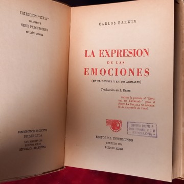 LA EXPRESIÓN DE LAS EMOCIONES EN EL HOMBRE Y EN LOS ANIMALES, CHARLES DARWIN.