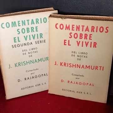 COMENTARIOS SOBRE EL VIVIR, J. KRISHNAMURTI.