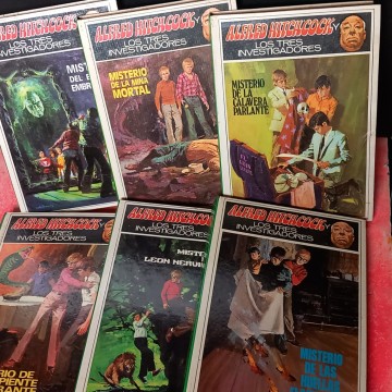 LOTE 6 NOVELAS ALFRED HITCHCOCK Y LOS TRES INVESTIGADORES.