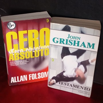 CERO ABSOLUTO, ALLAN FOLSOM Y EL TESTAMENTO, JOHN GRISHAM.