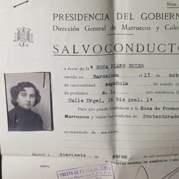 Salvoconducto Dirección General de Marruecos y colonias
