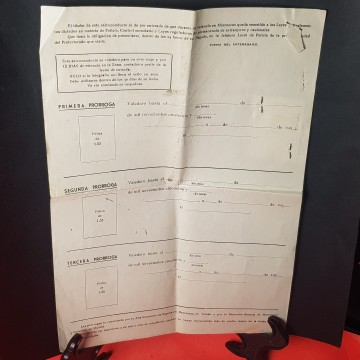 Salvoconducto Dirección General de Marruecos y colonias
