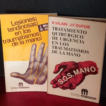 LOTE 2 LIBROS TRAUMATISMOS DE LA MANO.