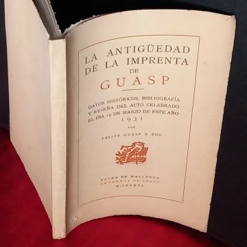 LA ANTIGÜEDAD DE LA IMPRENTA DE GUASP.