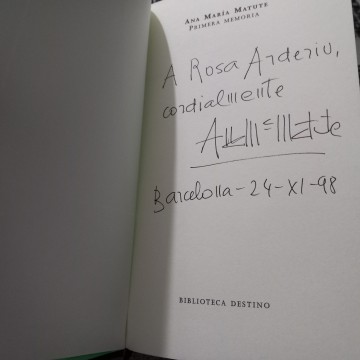 PRIMERA MEMORIA, ANA MARÍA MATUTE (FIRMADO).