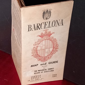 MAPA DE BARCELONA AÑOS 50.
