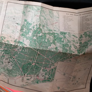 MAPA DE BARCELONA AÑOS 50.
