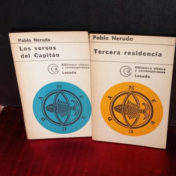 LOS VERSOS DEL CAPITÁN Y TERCERA RESIDENCIA, PABLO NERUDA.