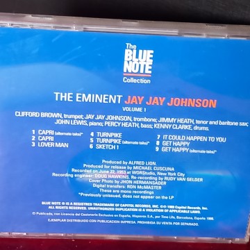 THE EMINENT, JAY JAY JOHNSON, THE BLUE NOTE COLLECTION CD.