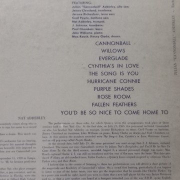 JULIAN CANNONBALL ADDERLEY CD.