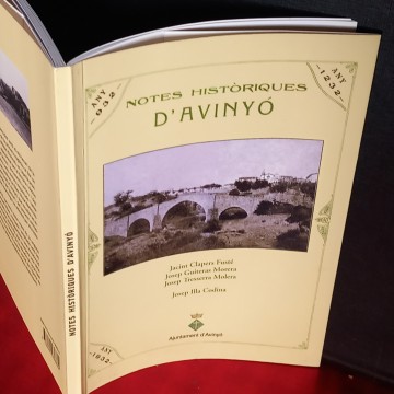 NOTES HISTÒRIQUES D'AVINYÓ, JACINT CLAPERS FUSTÉ.