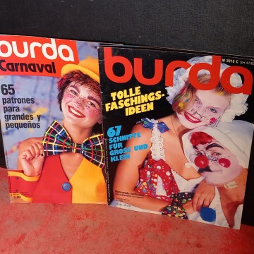 LOTE 2 REVISTAS BURDA DISFRACES DE CARNAVAL
