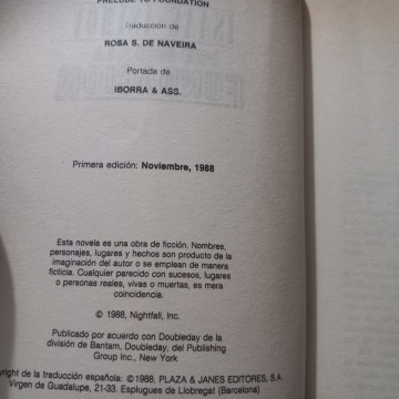 PRELUDIO A LA FUNDACIÓN, ISAAC ASIMOV (1ª EDICIÓN).