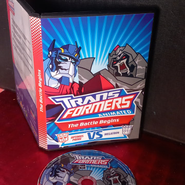 TRANSFORMERS ANIMATED THE BATLLE BEGINS DVD.