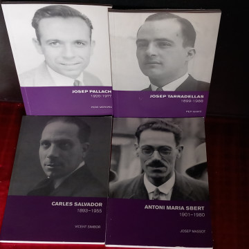 BIOGRAFIES DE CARLES SALVADOR, JOSEP PALLACH, JOSEP TARRADELLAS, ANTONI MARIA SBERT.