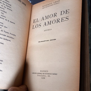 EL AMOR DE LOS AMORES, RICARDO LEÓN.