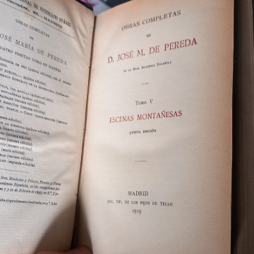 ESCENAS MONTAÑESAS, JOSÉ M. DE PEREDA, OBRAS COMPLETAS V.