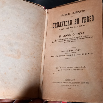 URBANIDAD EN VERSO PARA USO DE LAS NIÑAS, JOSÉ CODINA.