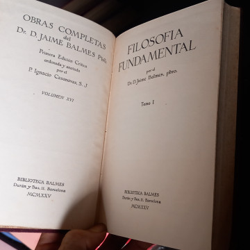 FILOSOFÍA FUNDAMENTAL, JAIME BALMES