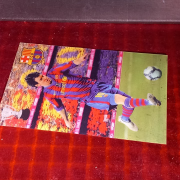 LEO MESSI FOTO CROMO HOLOGRÁFICO (LOS CRACKS DEL BARÇA EN 3D)