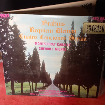BRAHMS, REQUIEM ALEMÁN, CUATRO CANCIONES SERIAS, DOBLE VINILO LP.