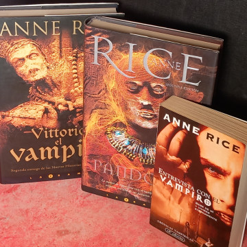LOTE 3 NOVELAS DE VAMPIROS DE ANNE RICE.