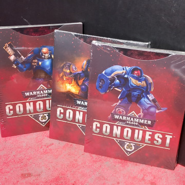 LOTE 3 LÁMINAS DE FICHAS Y MARCADORES WARHAMMER 40.000 CONQUEST (NUEVOS).