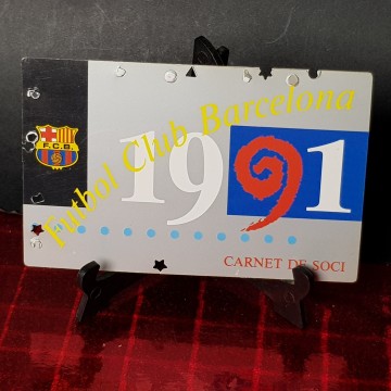 Carnet del Barça 1991 carnet socio FCB 1991 Barcelona