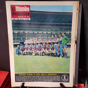 El mundo deportivo 13936. Barça campeón de Copa 13 julio 1968