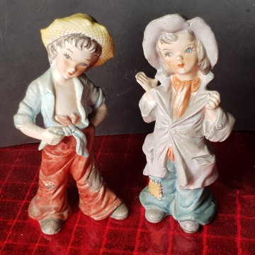 3 € lote 2 Figuras niños vagabundos de cerámica