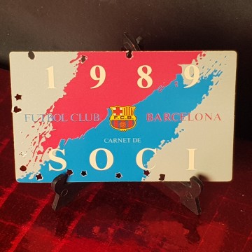2 € Carnet Barça 1989 carnet soci FC Barcelona anual