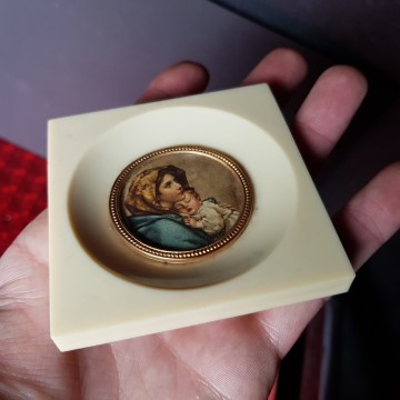 Imagen religiosa antigua años 70 la Virgen y el Niño Jesús comprar